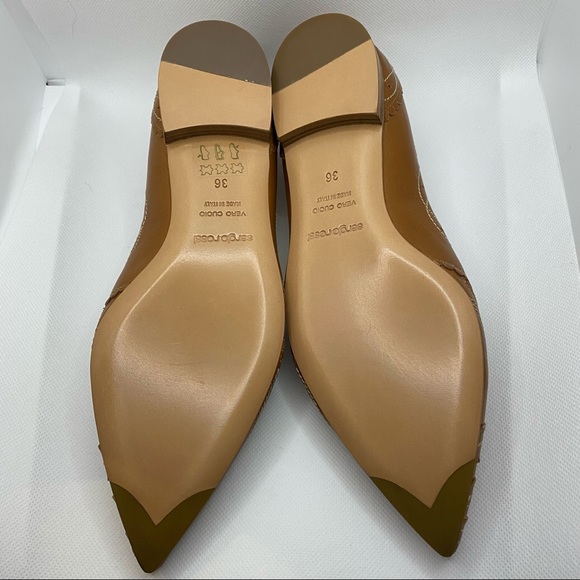 Sergio Rossi brown Italian leather flat NWT - Picture 2 of 8